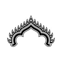 Intricate Arch Motif, Black White, Ornamental vector
