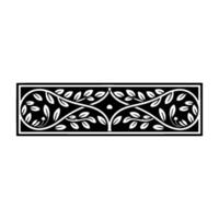 Elegant Botanical Border, Vintage Element, Linear - Floral vector