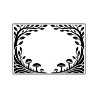 Stylized Botanical Frame, Art Nouveau Inspiration vector