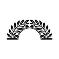 Elegant Archway of Laurel Leaves, Minimalist vector