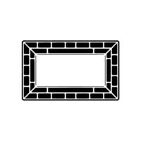 Minimalist Brick Frame, Modern vector