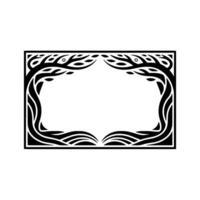 Stylized Tree Frame, Organic Border, Minimalist, Branches vector