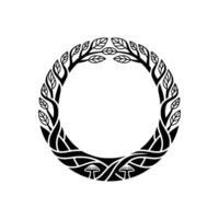 Celtic Tree of Life Frame, Minimalist vector
