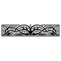 Celtic Tree of Life Border, Intricate vector