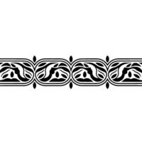 Intricate Black Ornamental Border, Vintage - Line vector