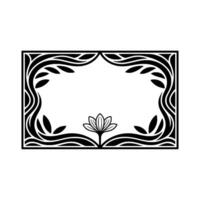 Art Nouveau Floral Frame, Elegant vector