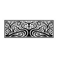 Intricate Tree of Life Illustration, Dark Elegant vector