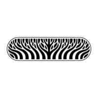 Abstract Tree Silhouette on Gradient Background vector