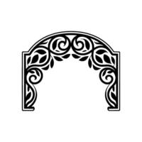 Intricate Archway Ornament, Vintage Botanical vector