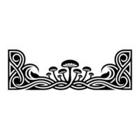 Intricate Mushroom Border, Celtic Revival vector