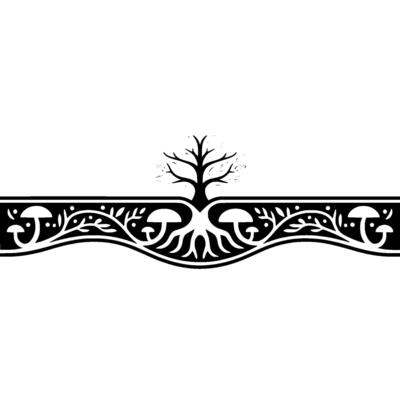 Elegant Tree Border, Vintage Botanical Illustration, Floral