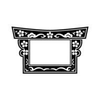 Elegant Japanese Frame, Minimalist, Decorative Border vector