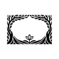Elegant Botanical Frame, Symbolic Growth, Minimalist vector