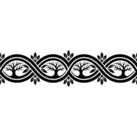 Eternal Cycle Black Tree Border vector