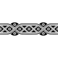 Intricate Celtic Border, Stylized Black White, Pattern vector