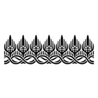 Intricate Floral Border, Art Nouveau, Decorative Element vector