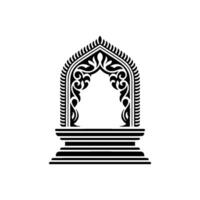Intricate Archway, Islamic Ornamentation, Minimalist, Decorative vector
