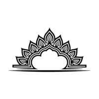 Intricate Mandala Crown, Minimalist vector