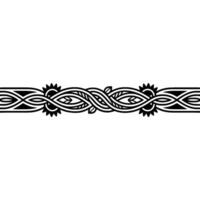 Intricate Celtic Border, Stylized Floral, Pattern - Linear vector