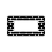 Minimalist Brick Frame, Blank Canvas, Outline vector