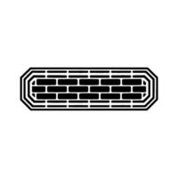 Geometric Brick Pathway, Minimalist vector