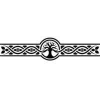 Celtic Tree of Life Border, Intricate, Ornament vector