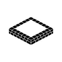 Geometric Brick Foundation, Minimalist Outline vector