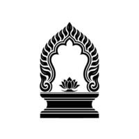 Intricate Lotus Arch Symbolic Gateway vector