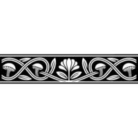 Elegant Celtic Border, Vintage Ornamentation - Ornament - Floral vector