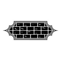 Stylized Keyboard Emblem, Minimalist vector