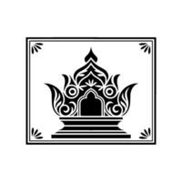 Intricate Crown Emblem, Geometric, Royal Symbol vector