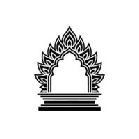 Intricate Archway, Geometric Ornamentation, Minimalist, Mandala vector