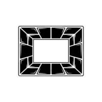 Geometric Frame, Minimalist, Negative Space, Modern vector