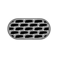 Geometric Tribal Pattern, Minimalist, Oval vector