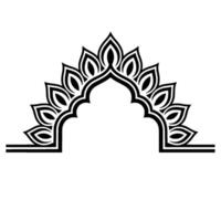 Intricate Archway, Floral Mandala, Minimalist Emblem vector