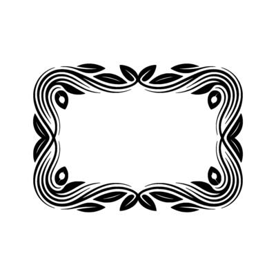 Elegant Swirl Frame, Minimalist, Decorative Border