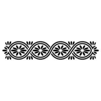 Elegant Floral Border, Vintage, Decorative Element, - Lineart, Pattern vector