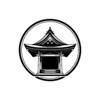 Thai Temple Gateway Emblem, Circular vector