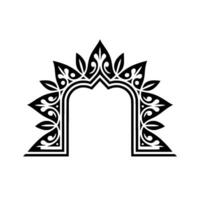 Intricate Black Archway, Ornamental, Minimalist Aesthetic vector