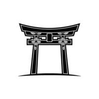 Minimalist Torii Gate, Japanese Tradition vector