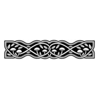 Intricate Mushroom Wreath Border, Celtic vector