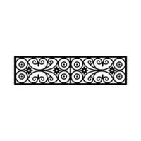 Elegant Black Scroll Border, Vintage Element, Ornament vector