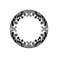 Intricate Circular Ornament, Vintage Botanical vector