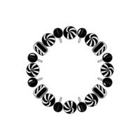 Circular Candy Pattern, Minimalist, Retro Aesthetic vector