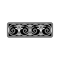 Elegant Black and White Scroll Border - Ornament vector