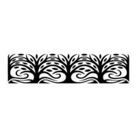 Stylized Tree Border, Minimalist, Elegant Pattern vector