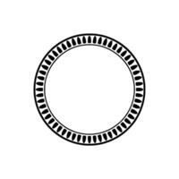 Minimalist Circular Frame, Negative Space vector