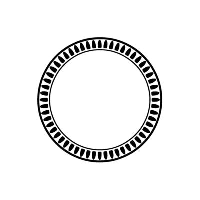 Minimalist Circular Frame, Negative Space