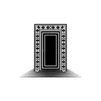 Intricate Black Doorway, Symbolic Transition vector