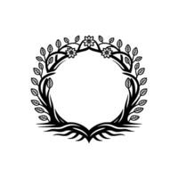 Elegant Botanical Wreath, Minimalist - Branches vector